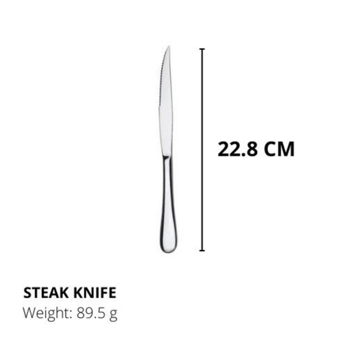 Lianyu Stainless Steel Knife, Durable Metal Knife,Steak Knife,Silverware Knife 22.8CM