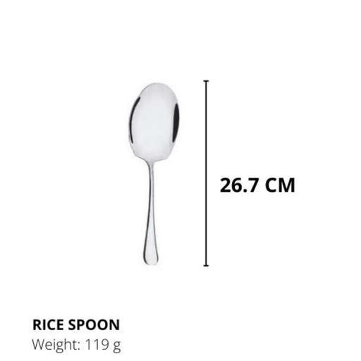 Lianyu Stainless Steel Spoons, Durable Metal Spoons,Rice spoon,Silverware Spoon 26.7CM