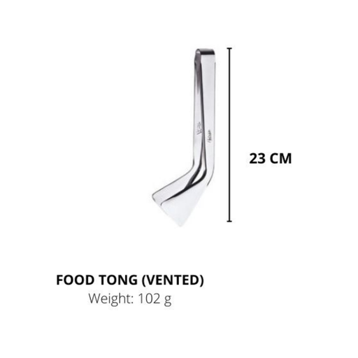 Lianyu Stainless Steel, Durable Metal,Food Tong (Vented),Silverware 23CM