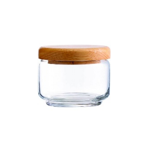OCEAN Pop Jar Wood Cover, Canister, Food Storage
