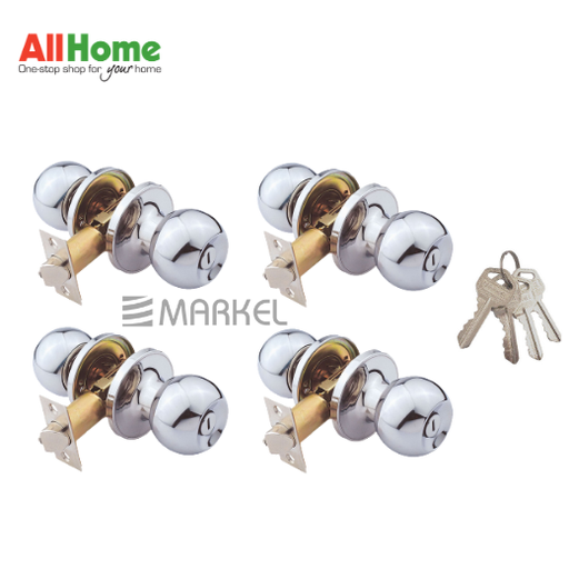 Markel Adk8-Me002/4Sn Door Knob Entrance Tubular Lockset 4-Keys G2 Satin