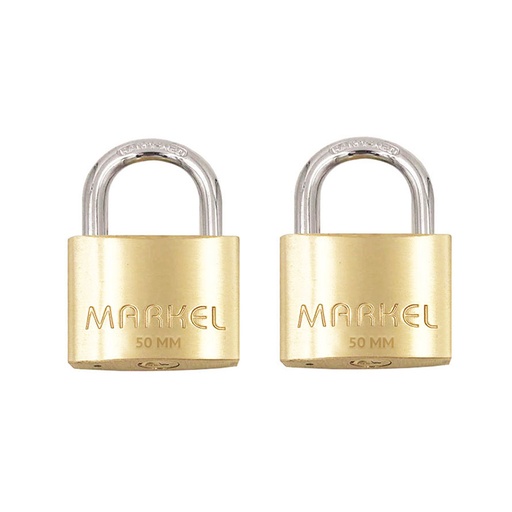 Markel Apl2Kl5O 2-Keys Alike Short Shackle Padlock 50mm