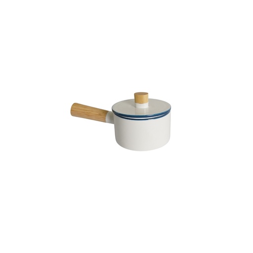 Omega Round Porcelain with Cover and Bamboo Handle 425ml