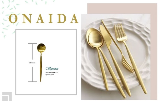 ONAIDA 215mm Dinner Spoon Gold