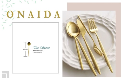 ONAIDA 131mm Tea Spoon Gold