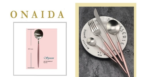 ONAIDA 215mm Dinner Spoon Silver Pink