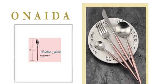 ONAIDA 138mm Cookie Fork Silver Pink