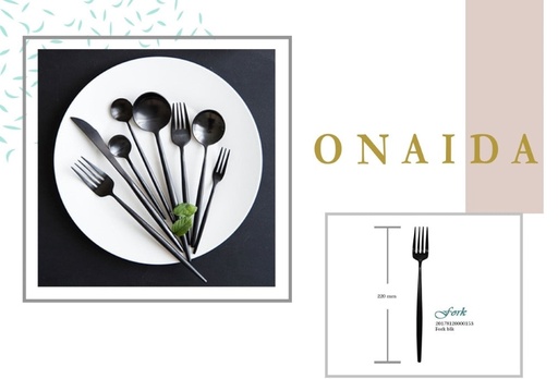 ONAIDA 220mm Dinner Fork Black