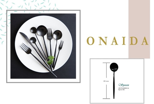 ONAIDA 215mm Dinner Spoon Black