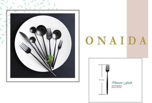 ONAIDA 176mm Dessert Fork Black
