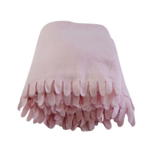 SNUGGLES Blanket Polar Fleece Scalloped 60" x 90" Fleshy Pink