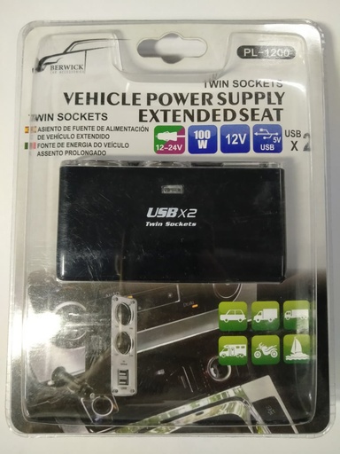 BERWICK C1200 Car Cigarette Splitter 100W