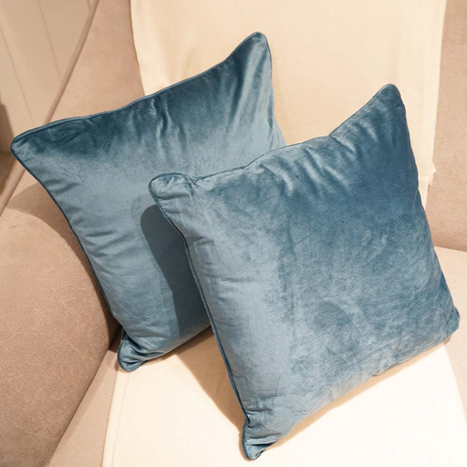 STYLE & COLLECTION Throw Pillow Case Velvet 18" x 18" Charcoal 