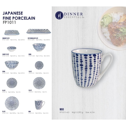 DINNER ESSENTIAL Decorative Printed Mug 4.5inch (6)