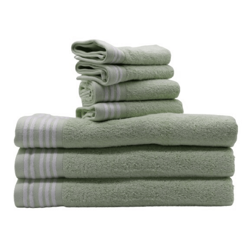LINENS N' THINGS Face Towel Sophia Collection 12" x 12" Pastel Green