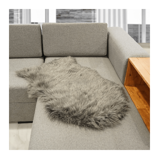 Faux Fur Rug Dark Gray