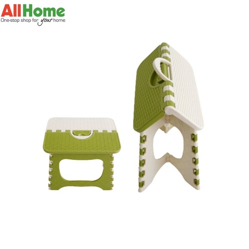 Foldable Laundry Stool Medium White/Green