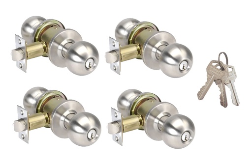 MARKEL Adk12-Me002/4Ss Entrance Cylindrical Lockset 4Keys Alike Grade 2