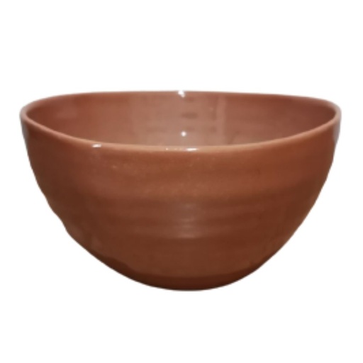 ONAIDA Handcraft Embossed Shiny Brown Bowl