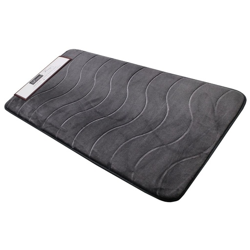 LINENS N' THINGS Memory Foam Bathroom Mat Wave 50X80 Gargoyle