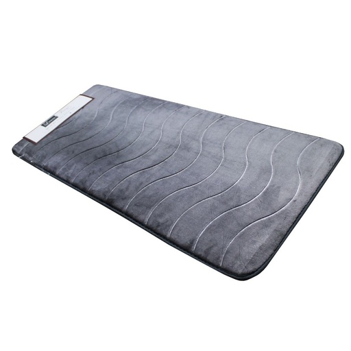 LINENS N' THINGS Memory Foam Bathroom Mat Wave 50X100 Gargoyle