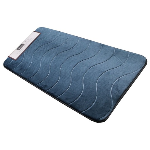 LINENS N' THINGS Memory Foam Bathroom Mat Wave 50X100 Mallard Blue