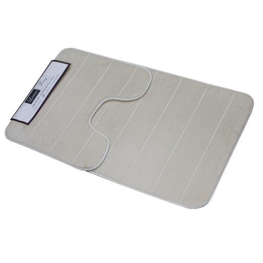 LINENS N' THINGS Memory Foam Bathroom Mat Line 2 Piece Set Sand Dollar