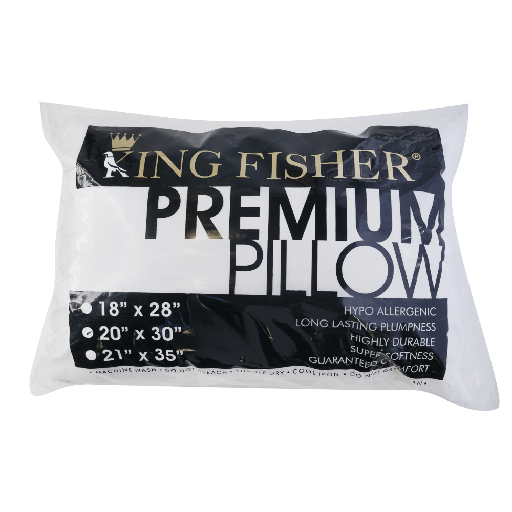 KING FISHER Bed Pillow White With Multiple Size Variations
