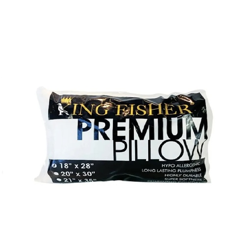 KING FISHER Bed Pillow 20"x 30" White 