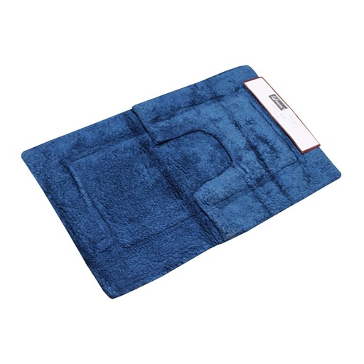 LINENS N' THINGS Cotton Bathroom Rug Hugh Collection 2 Piece Set Mallard Blue