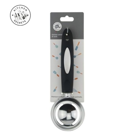 KITCHEN SECRETS Stainless Steel Egg Filter Egg yolk separator Black Handle- STP045