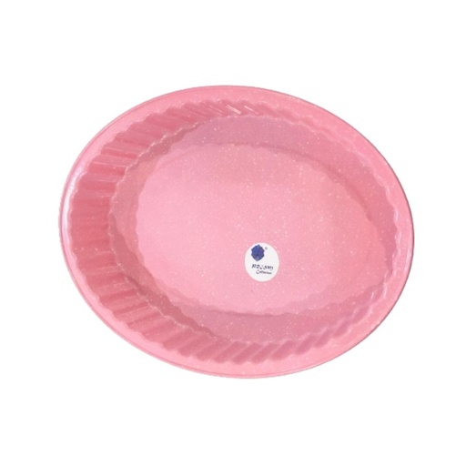 PRISM COLLECTION Non-stick Oval Pan Baking Pan with design Pink 31cm