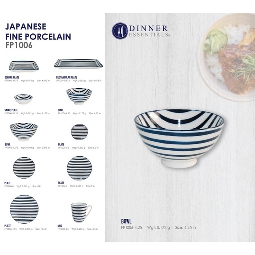 DINNER ESSENTIAL Decorative Printed Bowl 4.25inch (2)