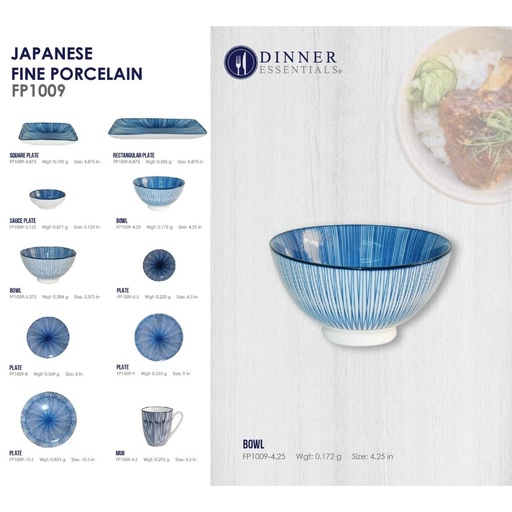 DINNER ESSENTIAL Decorative Printed Bowl 4.25inch (5)