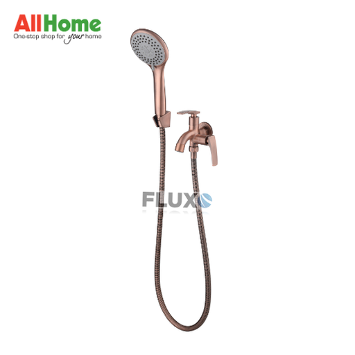 FLUXO AHSHG3 Twin Faucet & Telephone Showe Rose Gold