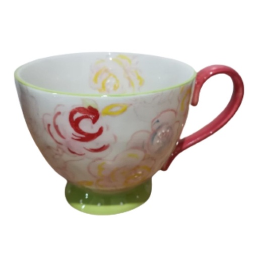 ONAIDA Handpainted Coffee Cup Faded Blossom
