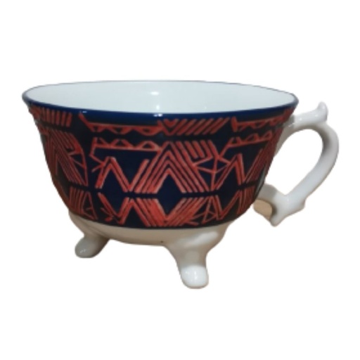 ONAIDA Handpainted Coffee Cup Midnight ripple