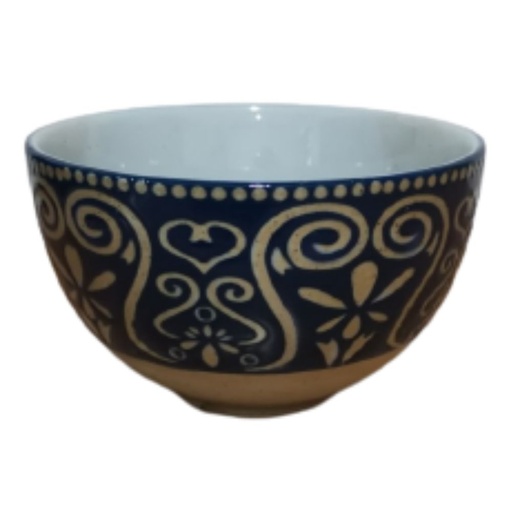 ONAIDA Handpainted Soup Bowl Midnight Blue