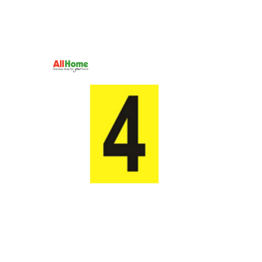 MELCAR Number 4 Signage Hi-Impact Plastic Monograms 2-1/8X3-3/8