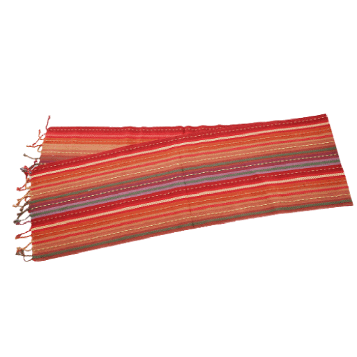 Sur La Table - Table Runner Fabric Stripe w/ Fringes Red