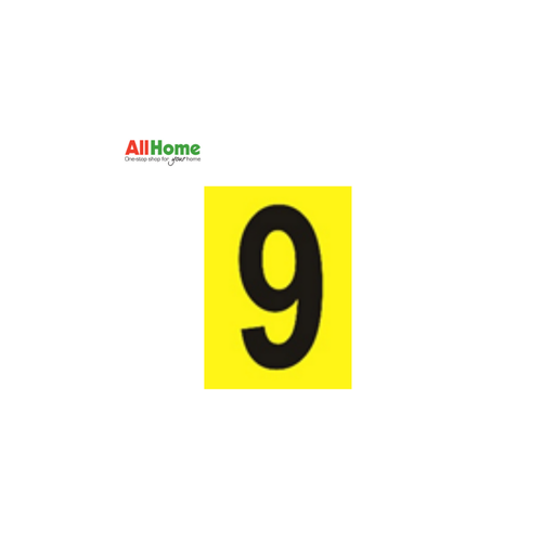 MELCAR Number 9 Signage Hi-Impact Plastic Monograms 2-1/8X3-3/8