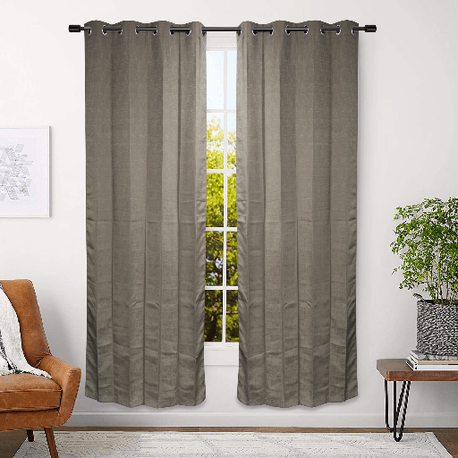 LINENS N' THINGS Window Curtain Jacquard Plain 55" x 84" White