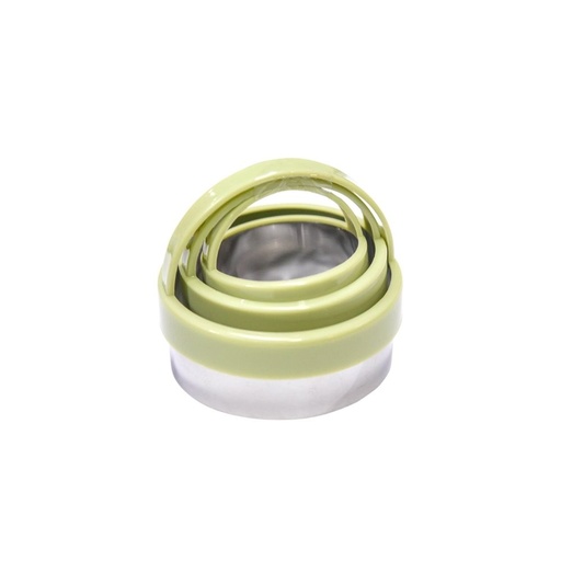 MASFLEX 3-pieces Round Cookie Dough Cutter Green
