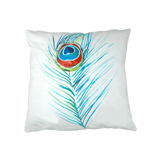 STYLE & COLLECTION Throw Pillow Case Suede 17" x 17" Turkey Eye