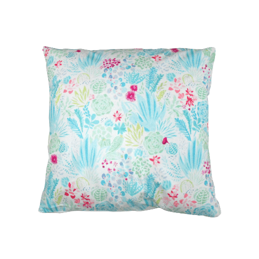 STYLE & COLLECTION Throw Pillow Case Suede 17" x 17" Watercolor Flowers2