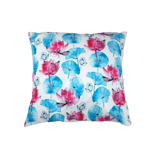 STYLE & COLLECTION Throw Pillow Case Suede 17" x 17" Watercolor Flower 3