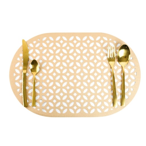 HAPPY TABLE Placemat PVC Oblong Diamond Beige