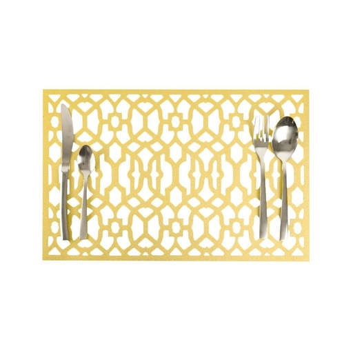 HAPPY TABLE Placemat PVC Greek Pattern Gold