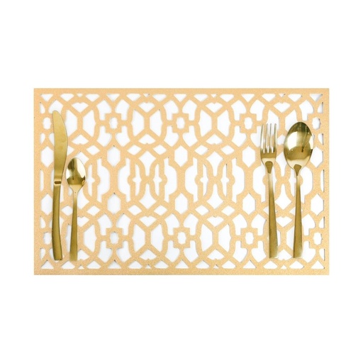 HAPPY TABLE Placemat PVC Greek Pattern Beige