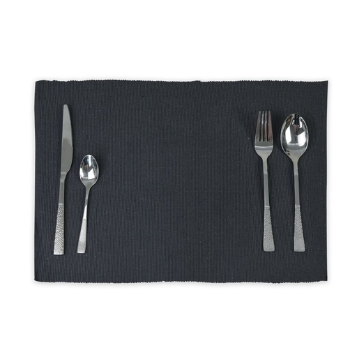 HAPPY TABLE Ribbed Placemat Gray